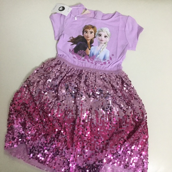 Pink Elsa Polka Sequin Frock main image 0